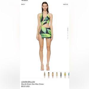 LOUISA BALLOU BLUE & GREEN SEX WAX DRESS